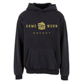 GAME-WORN® Hockey Age Washed Sideline Hoodie - Charred Black and Gold