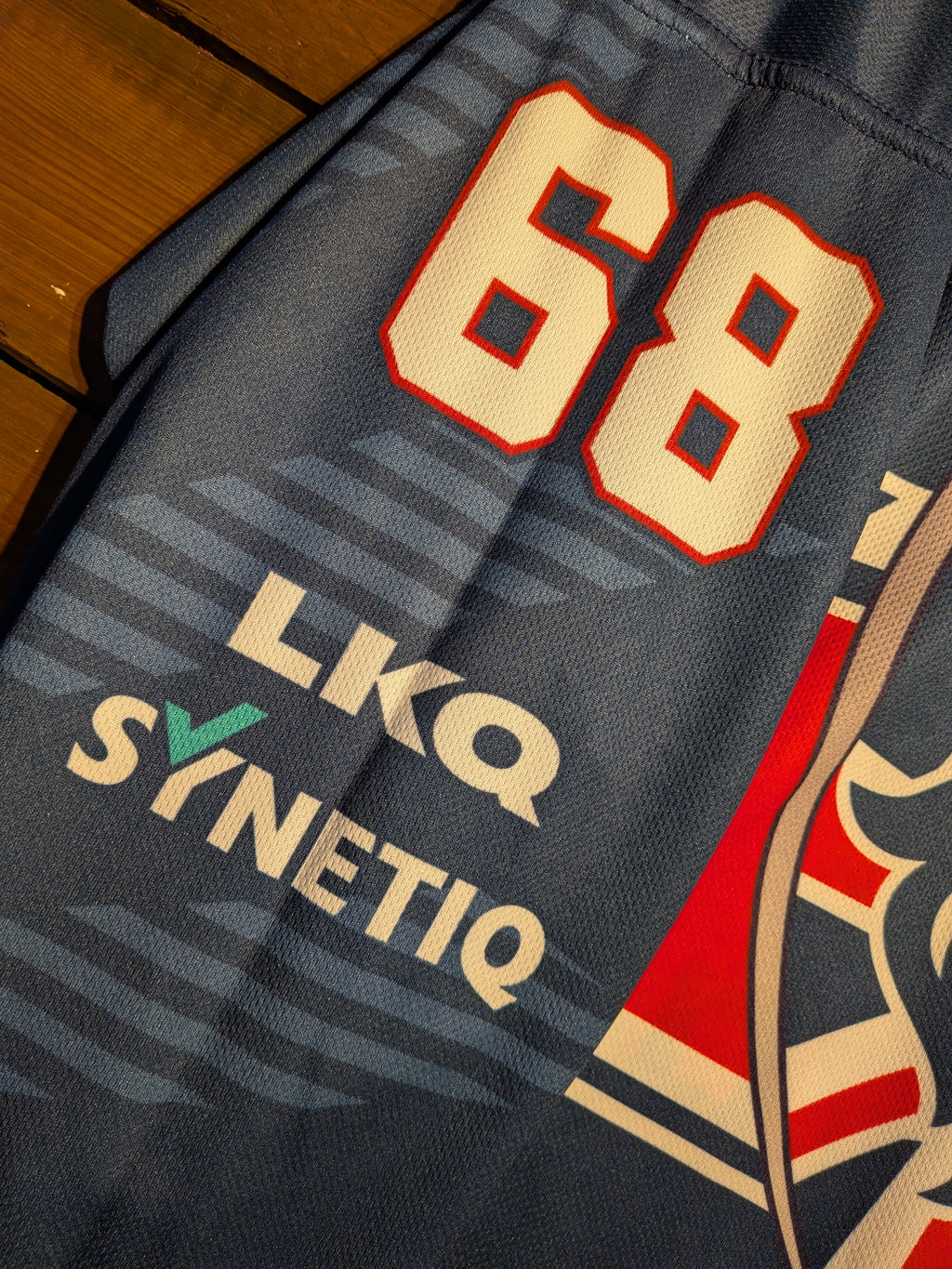 GAME-WORN 2026 Great Britain Inline Hockey Jersey BEATTIE #68 Blue