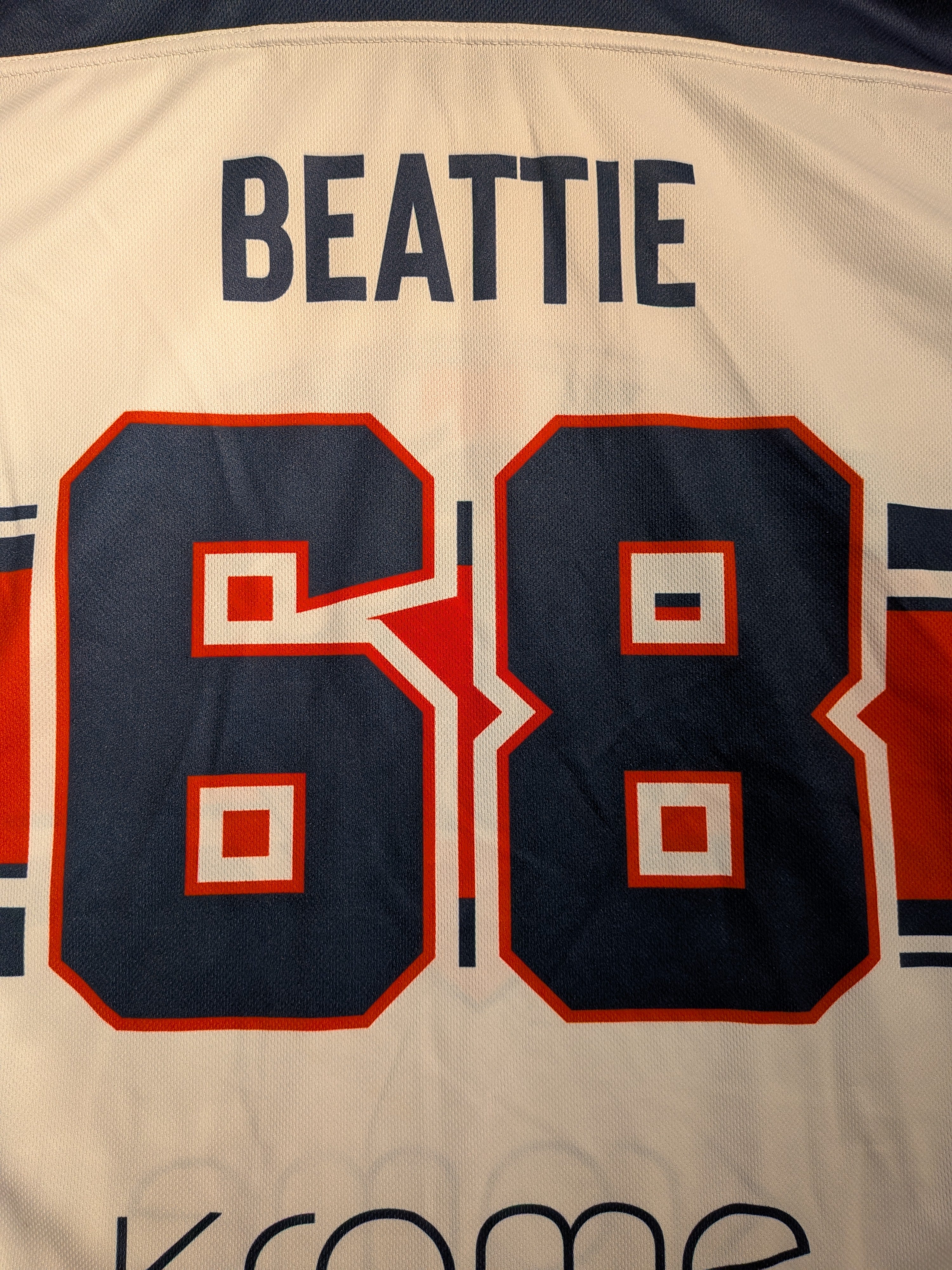 GAME-WORN 2026 Great Britain Inline Hockey Jersey BEATTIE #68 White