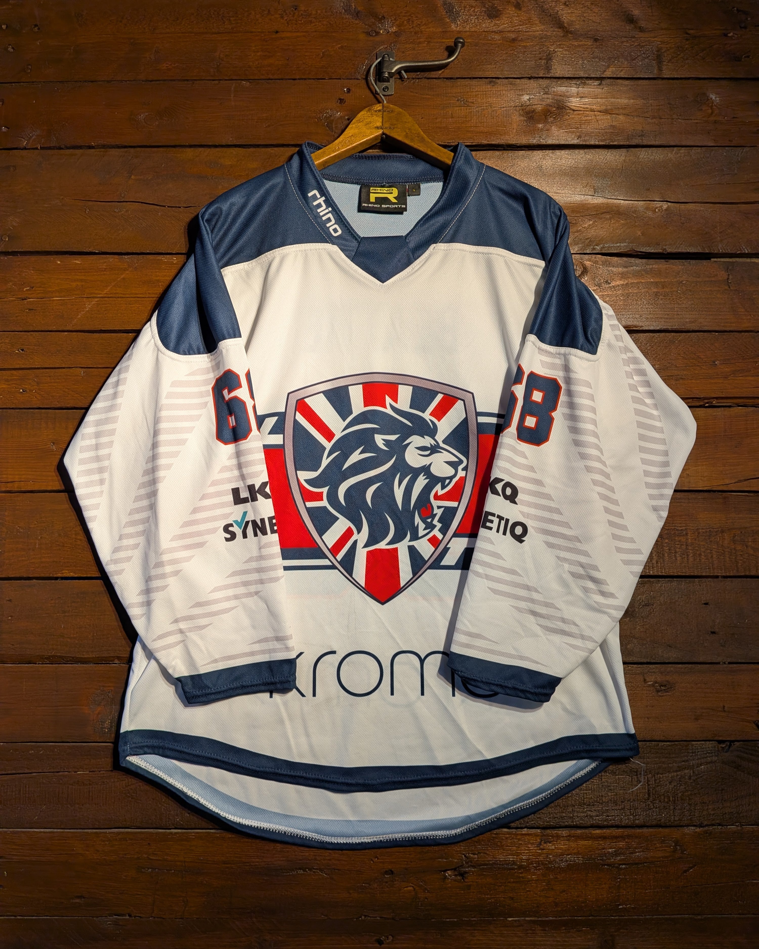 GAME-WORN 2026 Great Britain Inline Hockey Jersey BEATTIE #68 White