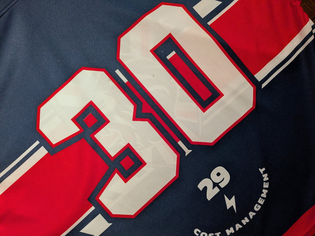 GAME-WORN 2024 Great Britain Inline Hockey Jersey BLANK #30 Blue
