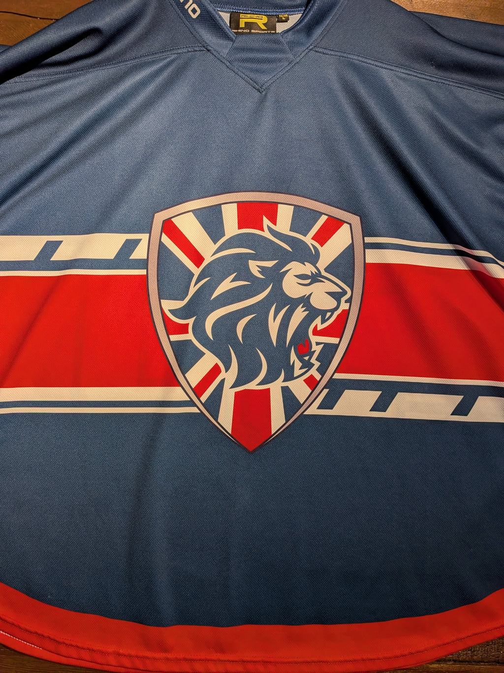 GAME-WORN 2024 Great Britain Inline Hockey Jersey BLANK #30 Blue