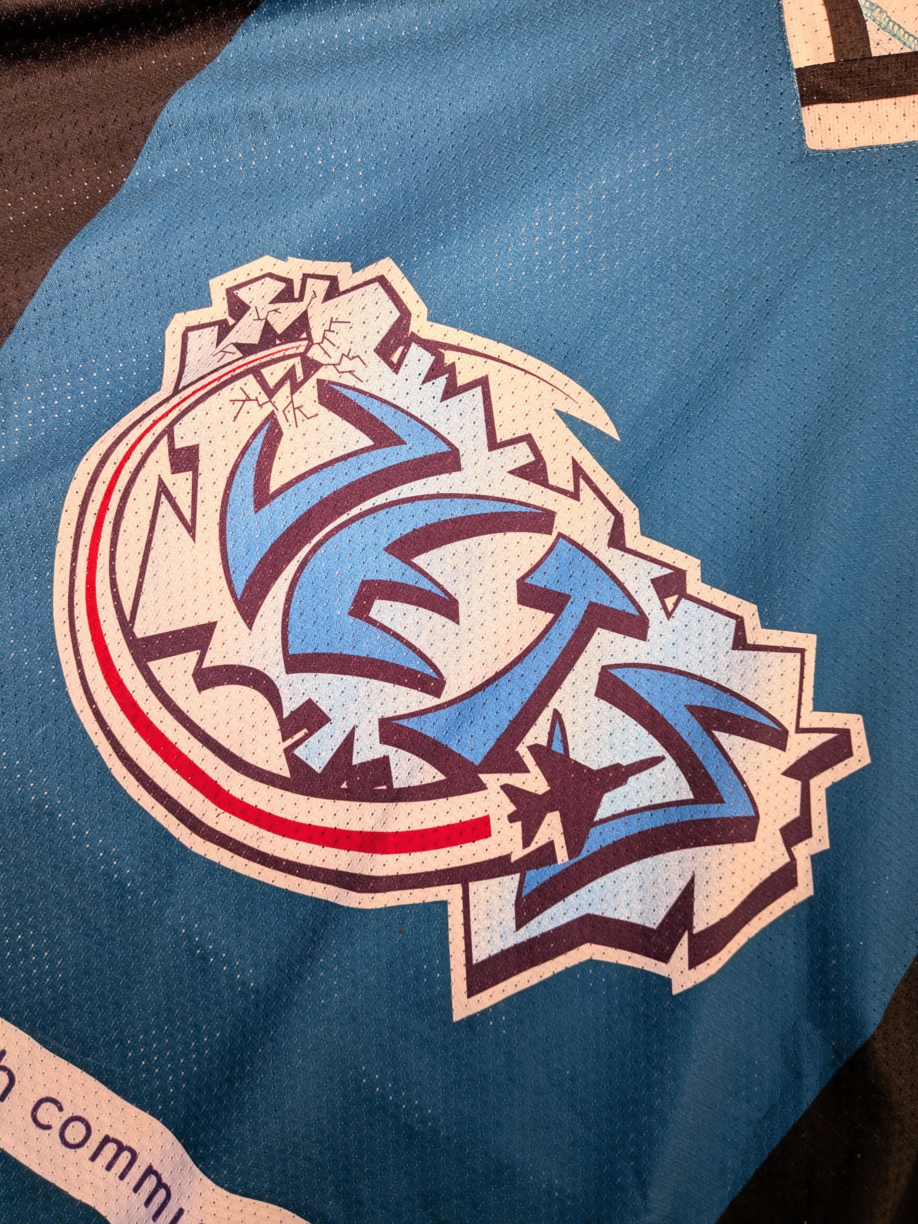 GAME-WORN 2001-02 Slough Jets Ice Hockey Jersey #19 Ricky Skene