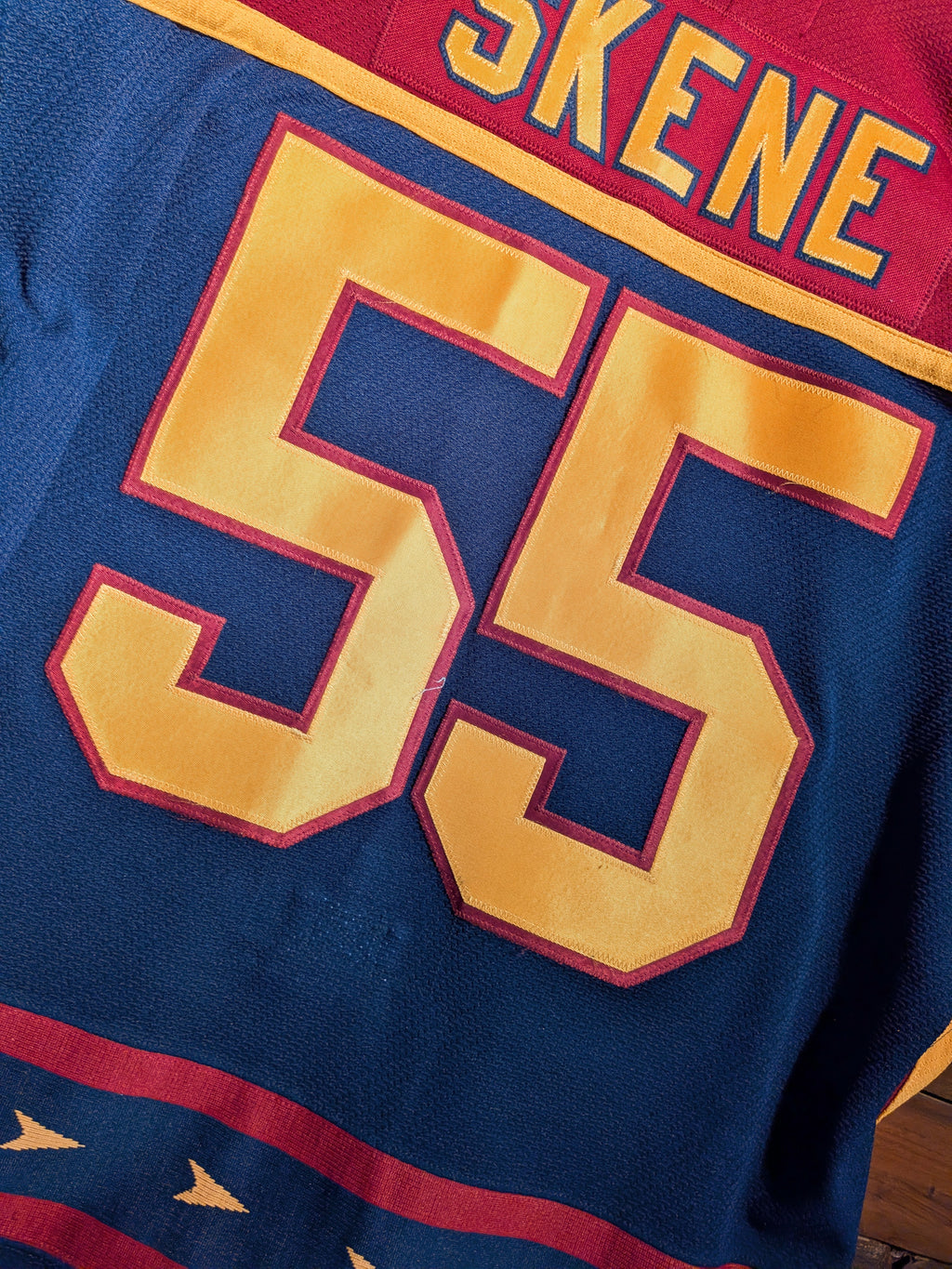 GAME-WORN 2005-06 Guildford Flames Ice Hockey Jersey #55 Ricky Skene