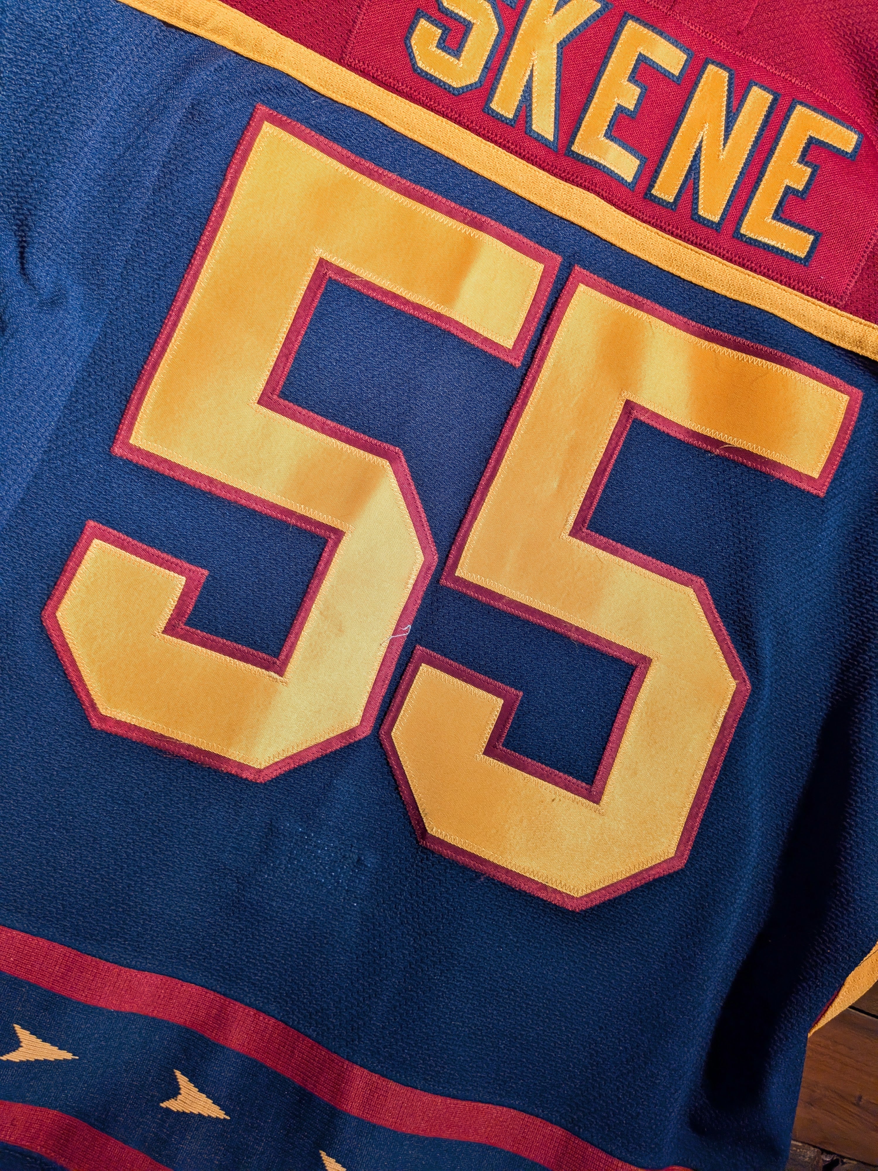 GAME-WORN 2005-06 Guildford Flames Ice Hockey Jersey #55 Ricky Skene
