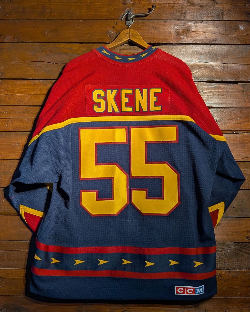 GAME-WORN 2005-06 Guildford Flames Ice Hockey Jersey #55 Ricky Skene