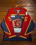 GAME-WORN 2005-06 Guildford Flames Ice Hockey Jersey #55 Ricky Skene