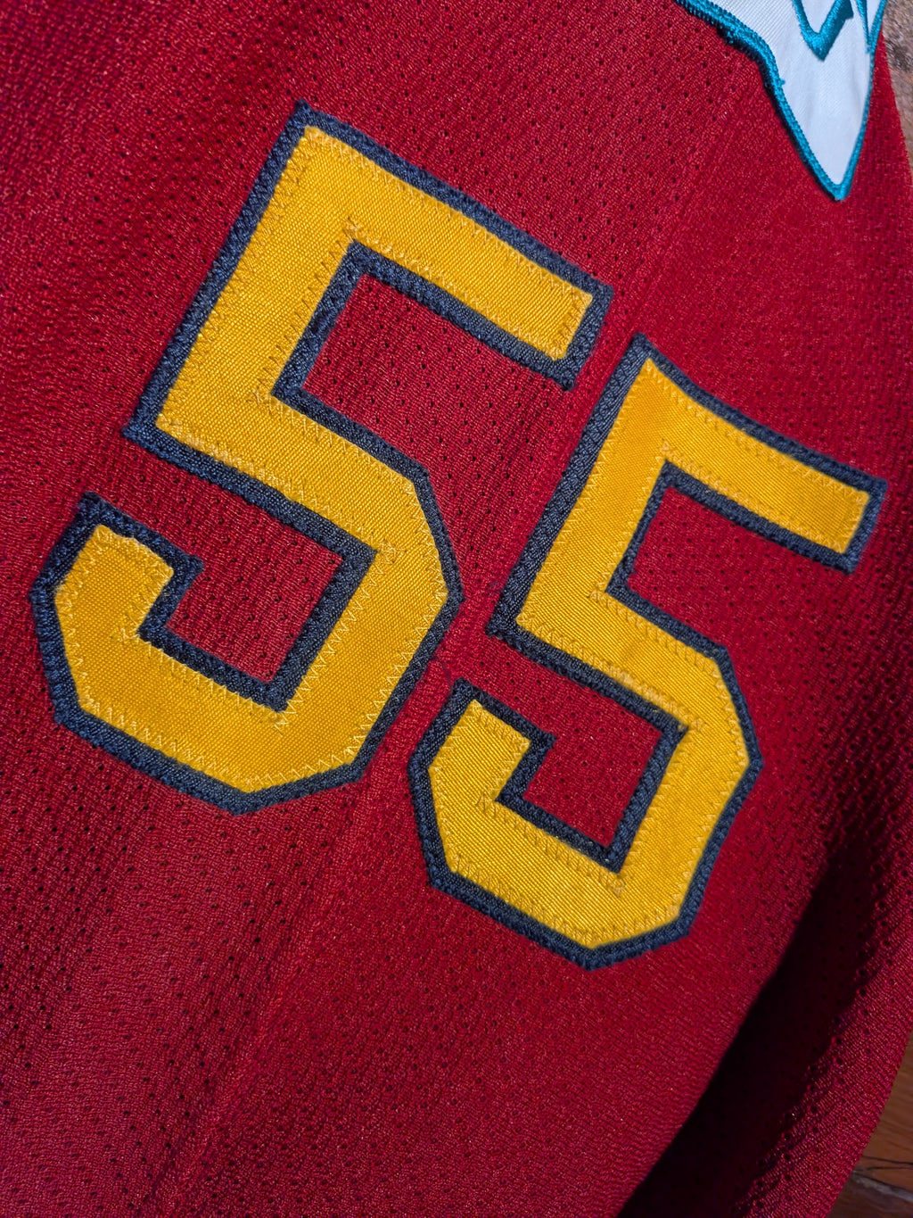GAME-WORN 2005-06 Guildford Flames Ice Hockey Jersey #55 Ricky Skene