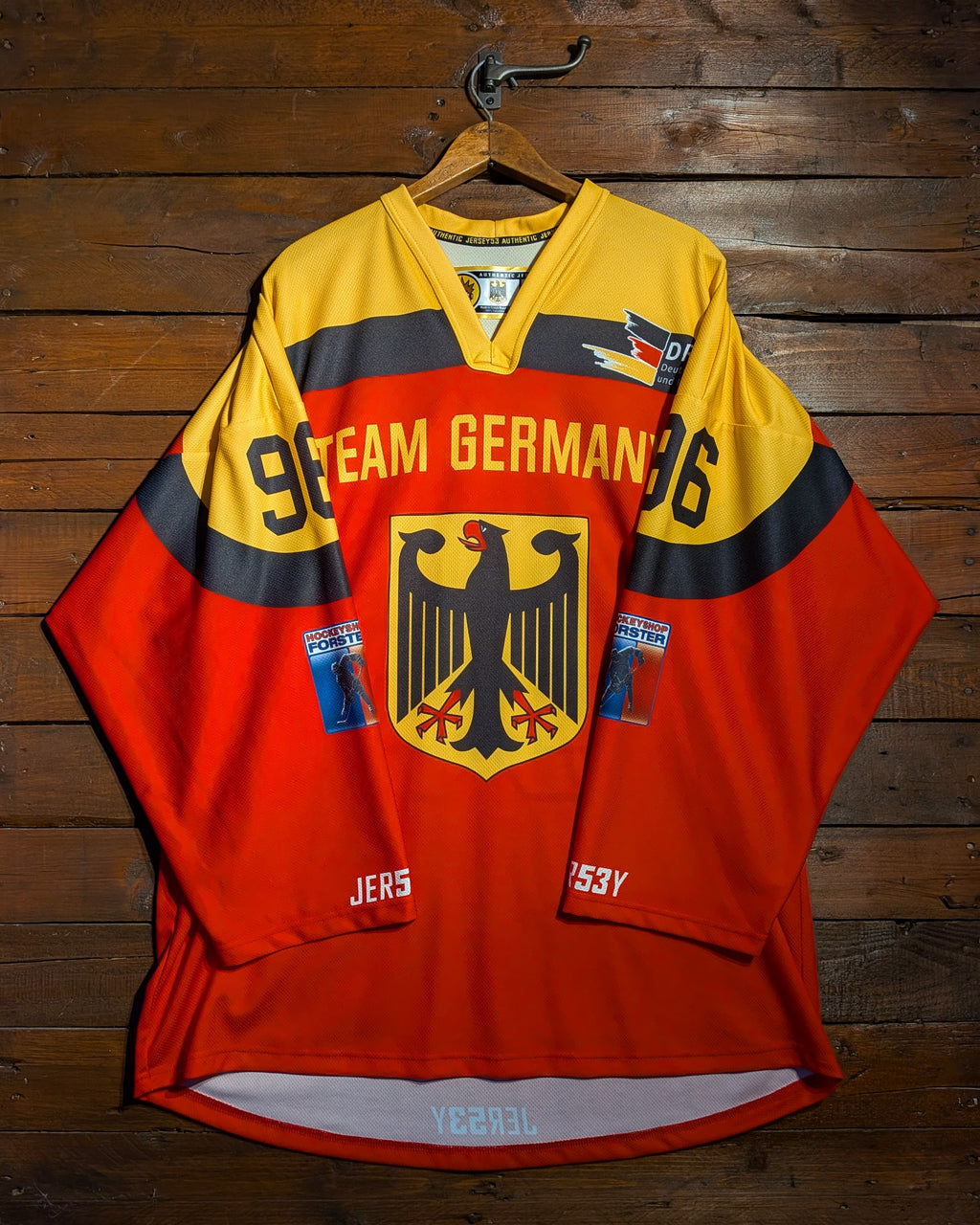 GAME-WORN 2026 Germany Inline Hockey Jersey Hofmann #96 Red