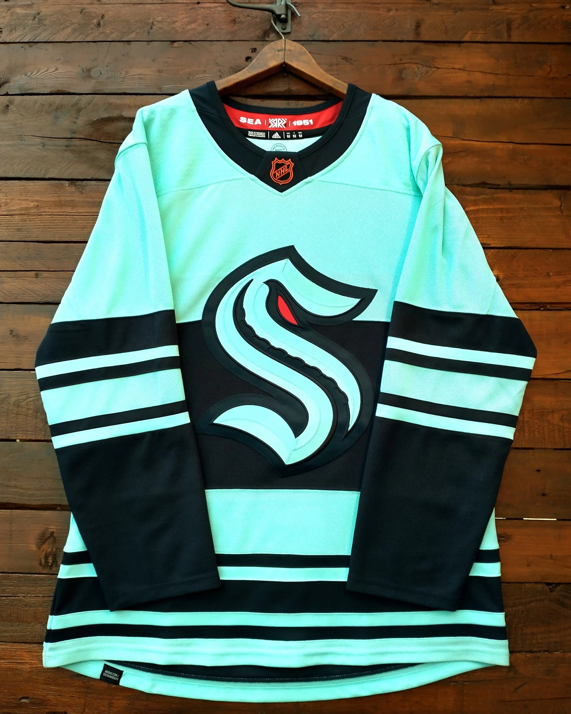 2022-23 Seattle Kraken Reverse Retro One NHL Authentic Adidas Ice Hockey Jersey