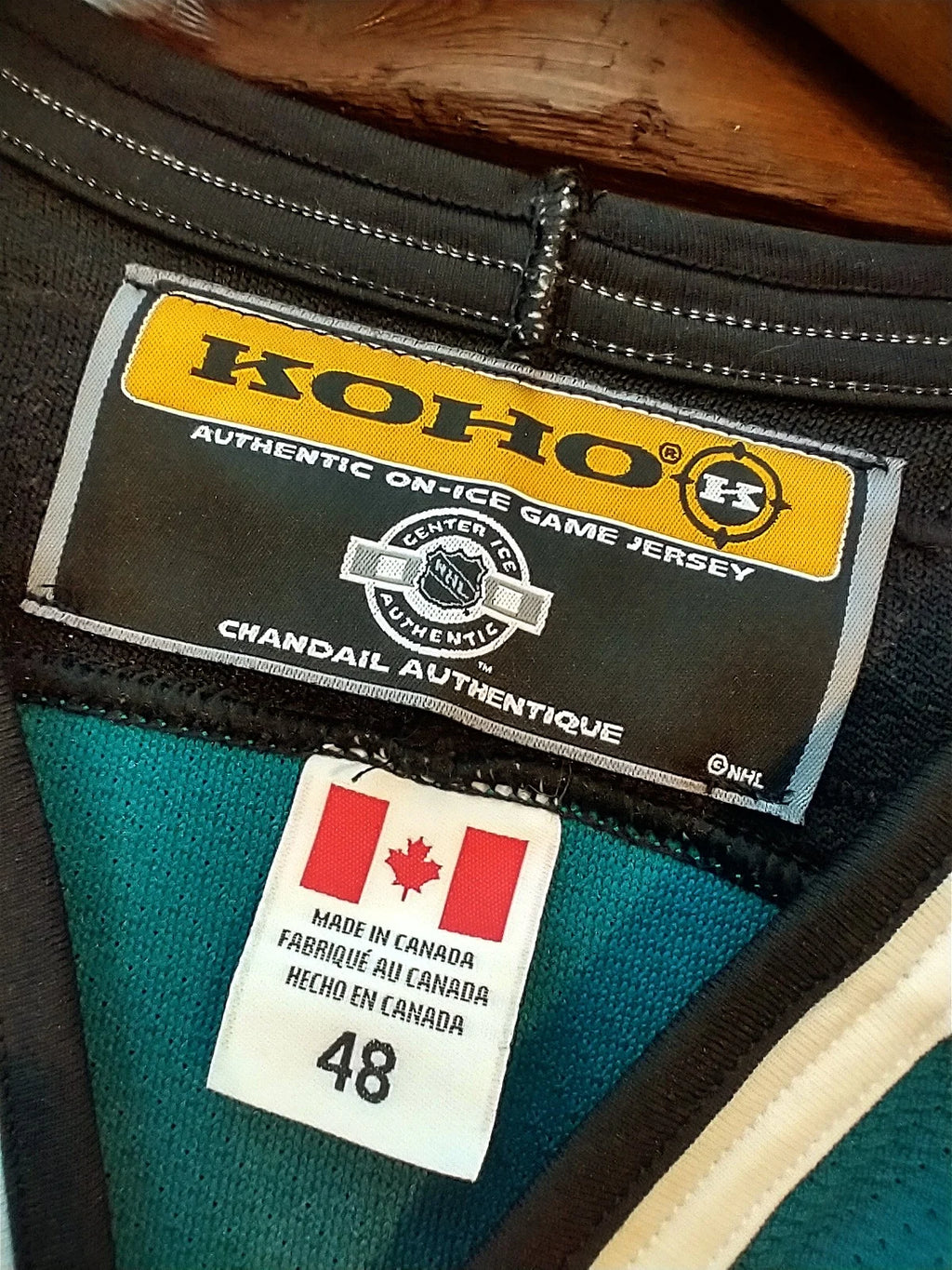 2001-07 San Jose Sharks NHL Authentic KOHO Ice Hockey Jersey