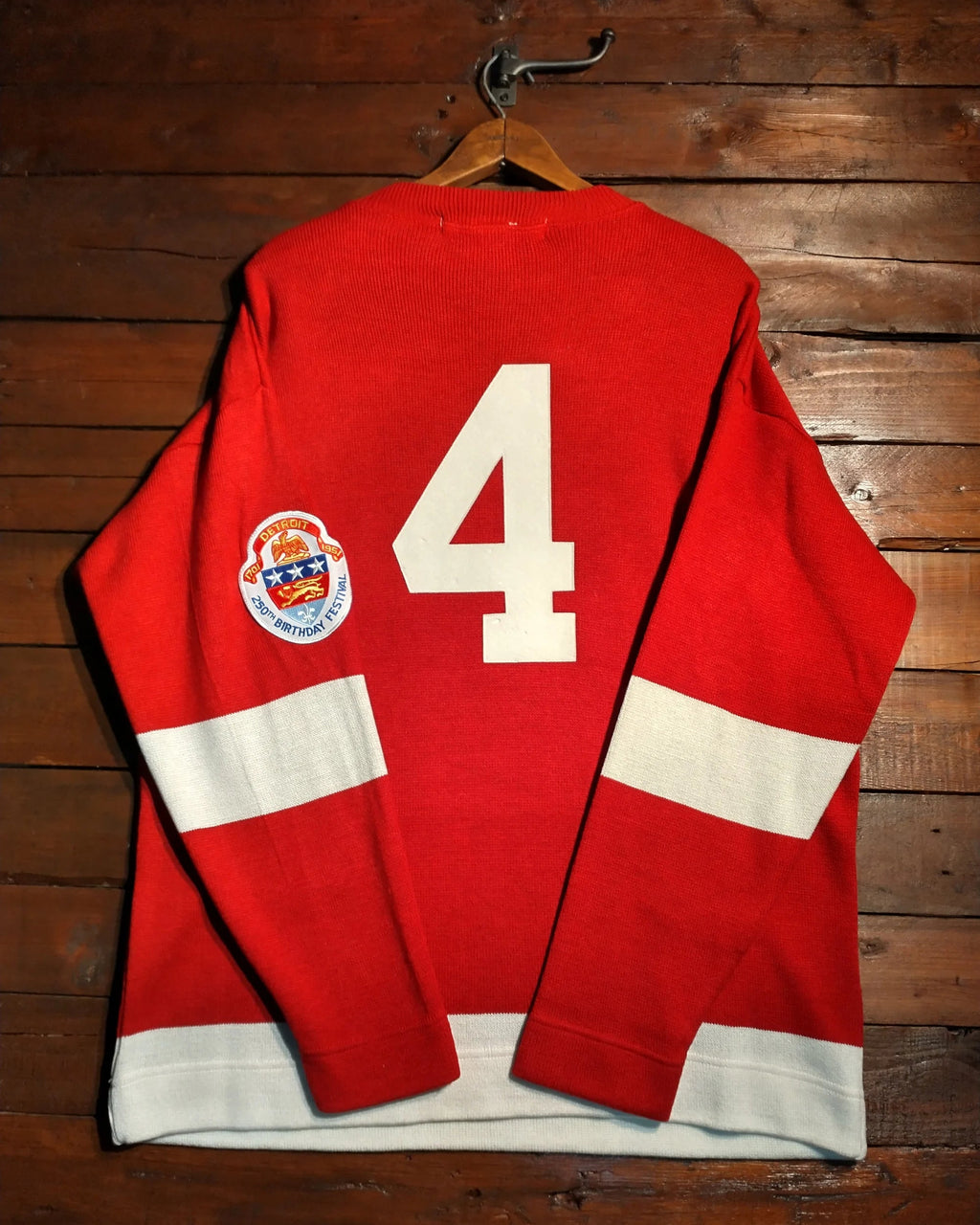 Detroit Red Wings #4 Ebbets Field Flannels NHL Heritage Ice Hockey Jersey