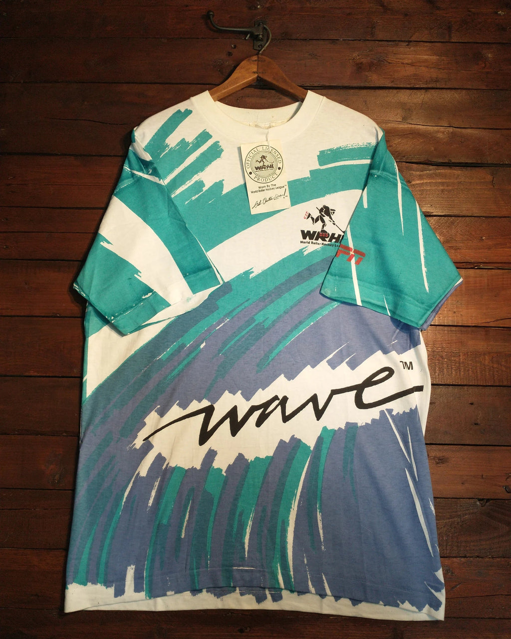 1993 World Roller Hockey League Team #10 Wave Official Licensed T-Jeresy with tags