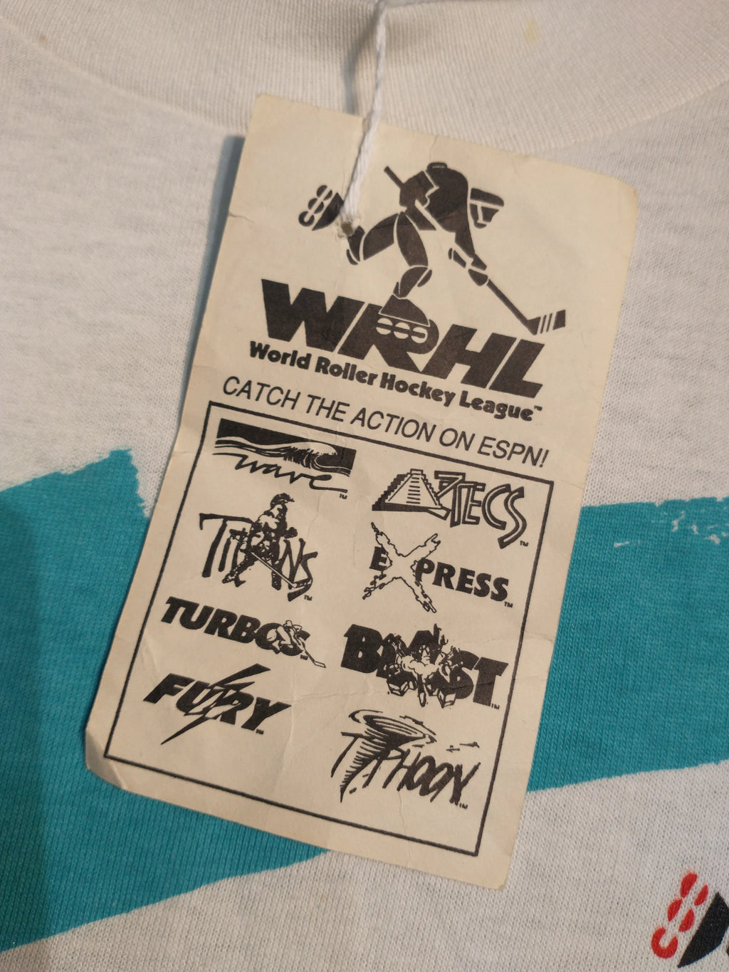 1993 World Roller Hockey League Team #10 Wave Official Licensed T-Jeresy with tags