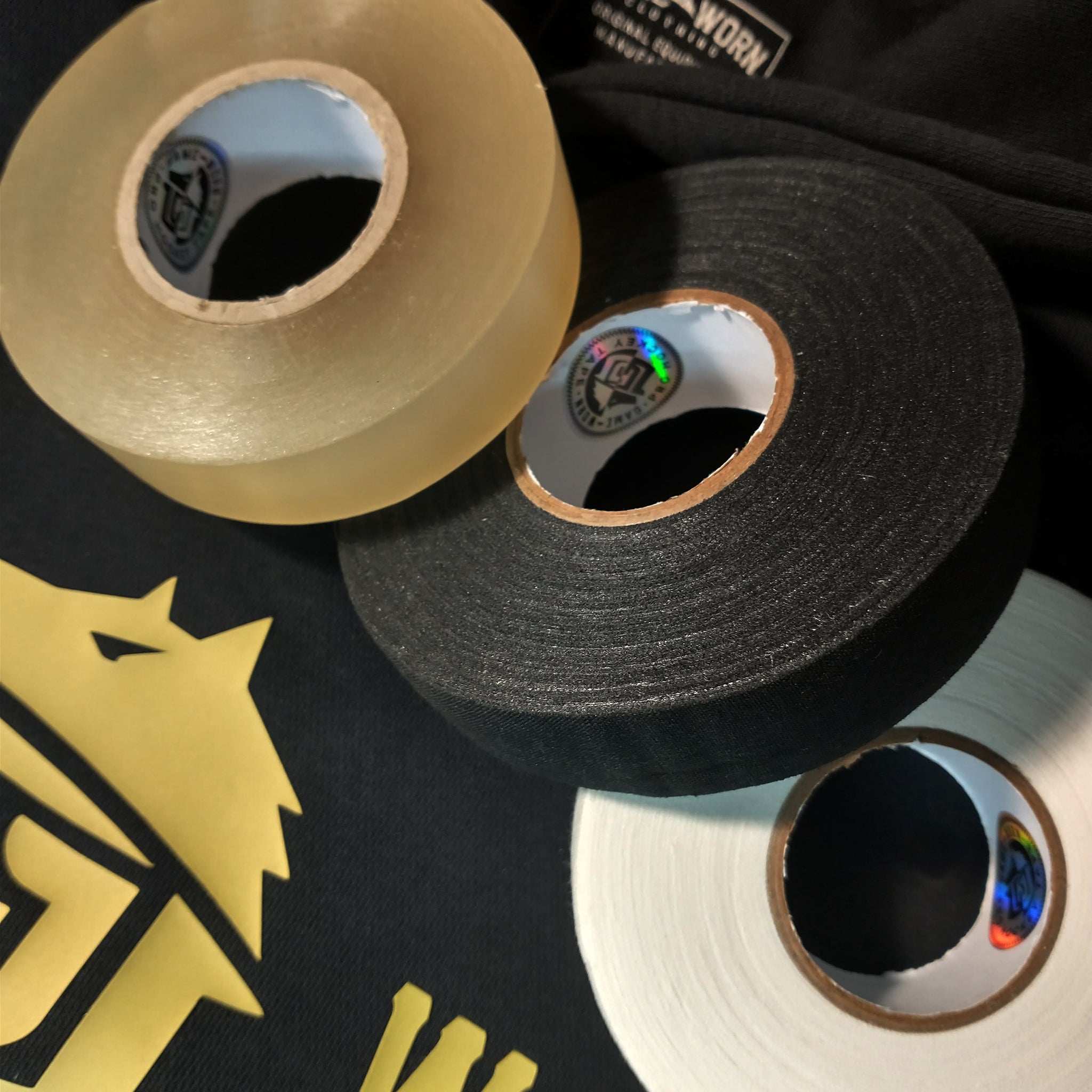 GAME-WORN® Hockey Age Washed Sideline Hoodie - Charred Black and Gold