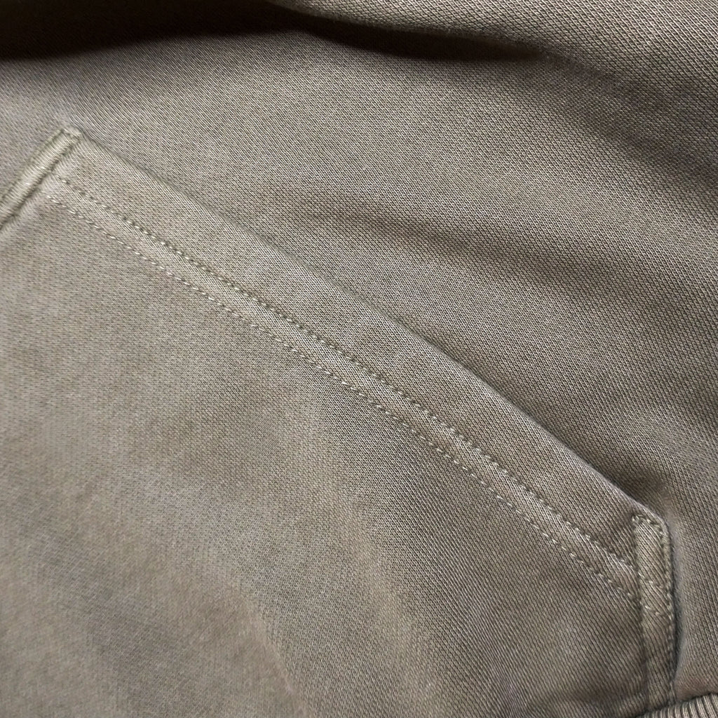 GAME-WORN® Hockey Age Washed Sideline Hoodie - Fatigue Khaki and Gold