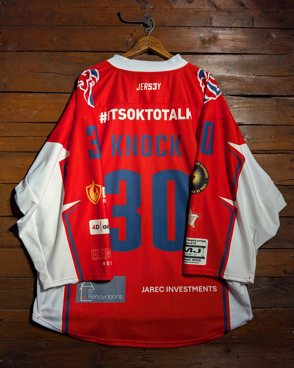 GAME-WORN 2025 Great Britain Inline Hockey Jersey KNOCK #30