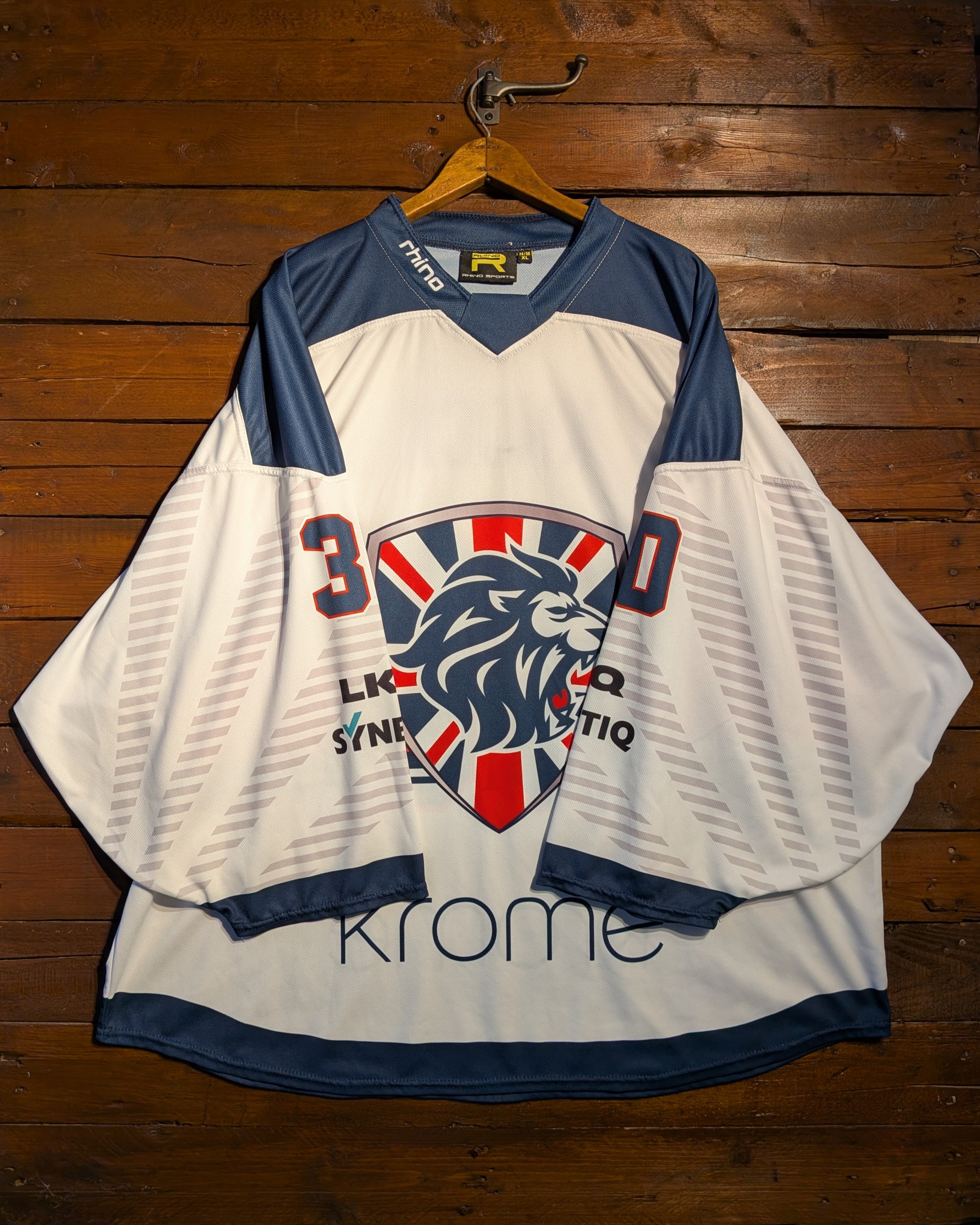 GAME-WORN 2026 Great Britain Inline Hockey Jersey KNOCK #30 White