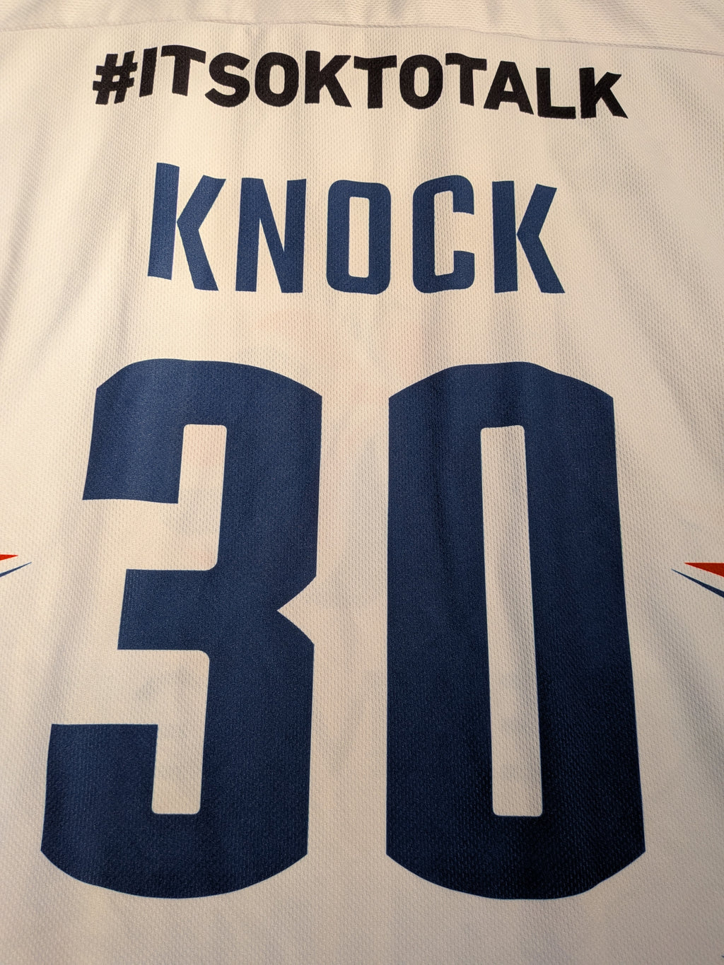 GAME-WORN 2025 Great Britain Inline Hockey Jersey KNOCK #30 White
