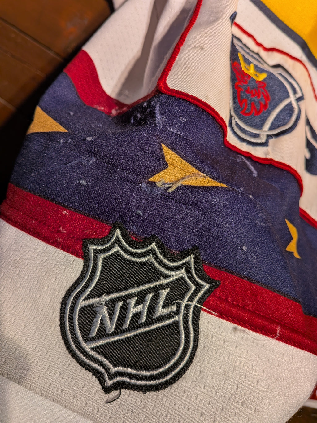GAME-WORN 2013-14 Guildford Flames Ice Hockey Jersey #55 Ricky Skene