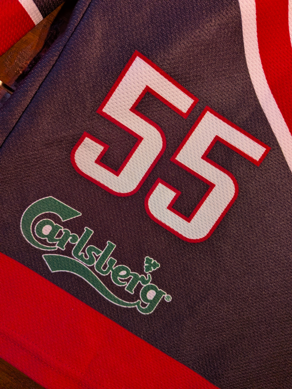 GAME-WORN 2014-15 Basingstoke Bison Ice Hockey Jersey #55 Ricky Skene