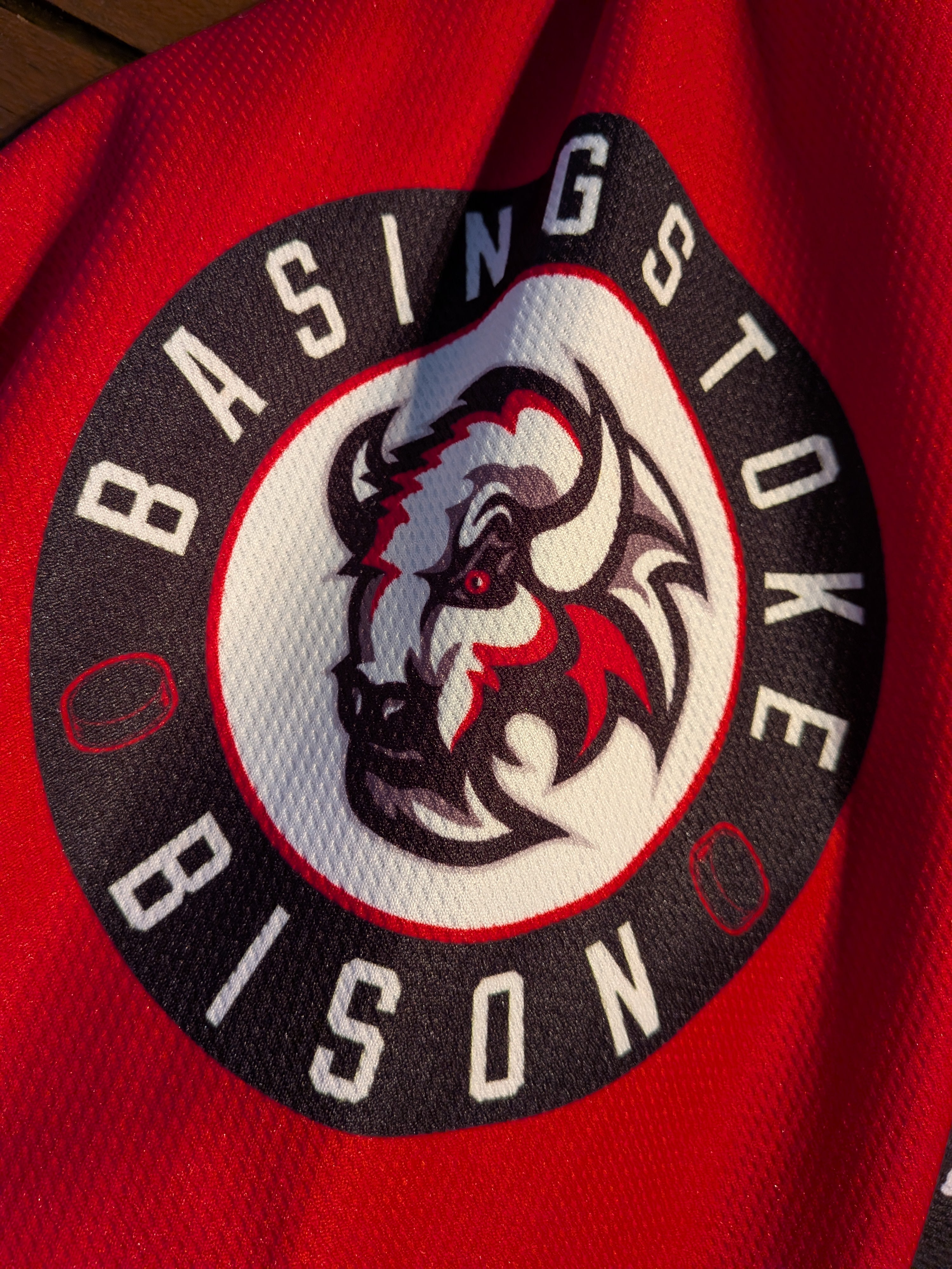 GAME-WORN 2014-15 Basingstoke Bison Ice Hockey Jersey #55 Ricky Skene