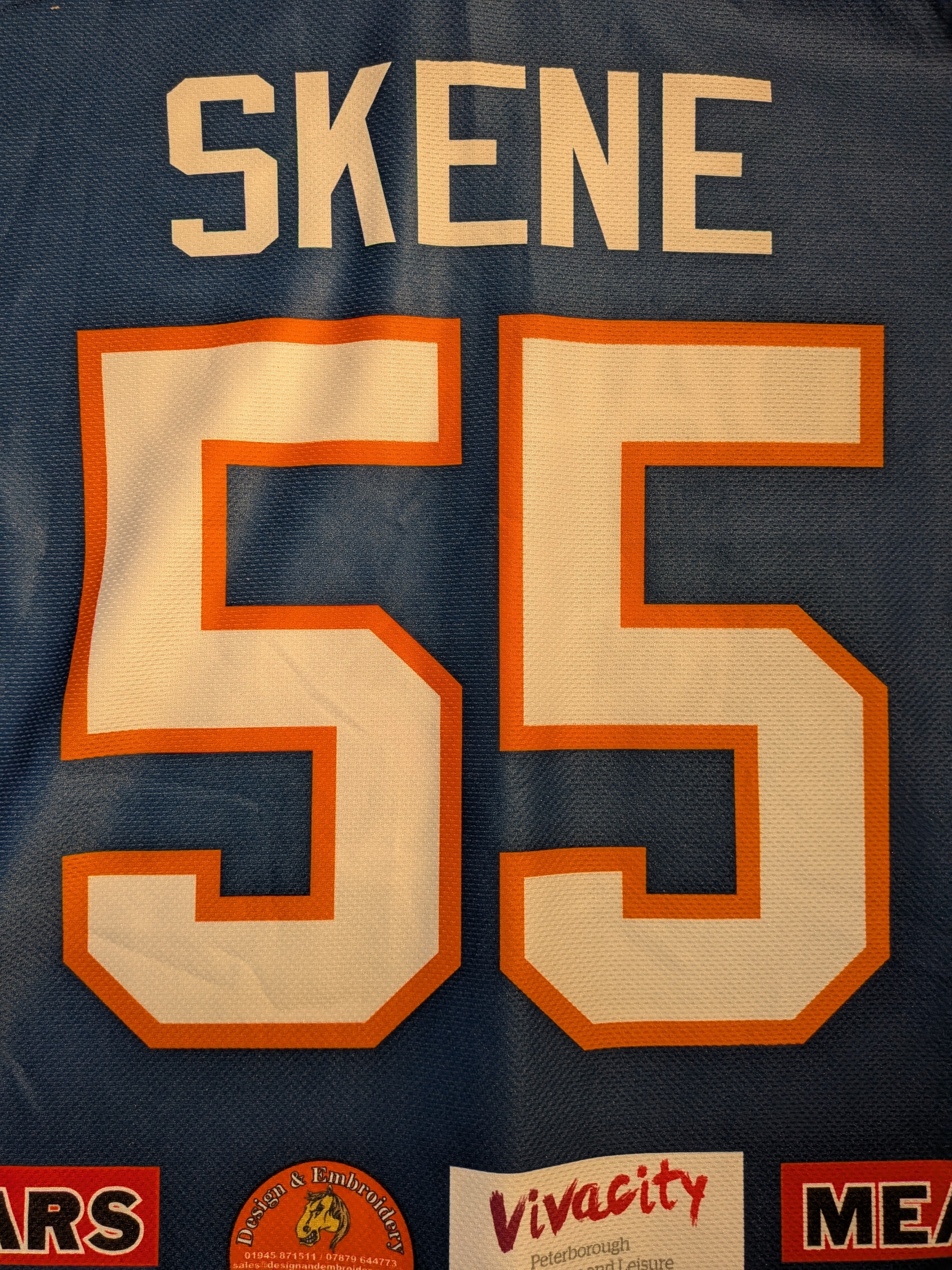 GAME-WORN 2011-12 Peterborough Phantoms Ice Hockey Jersey #55 Ricky Skene