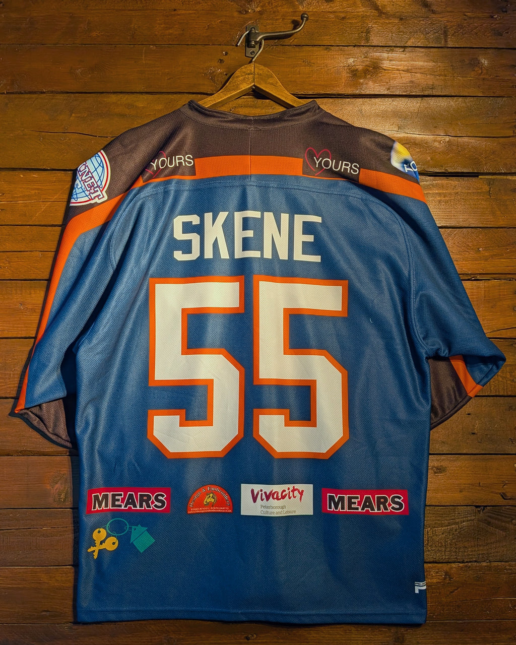 GAME-WORN 2011-12 Peterborough Phantoms Ice Hockey Jersey #55 Ricky Skene