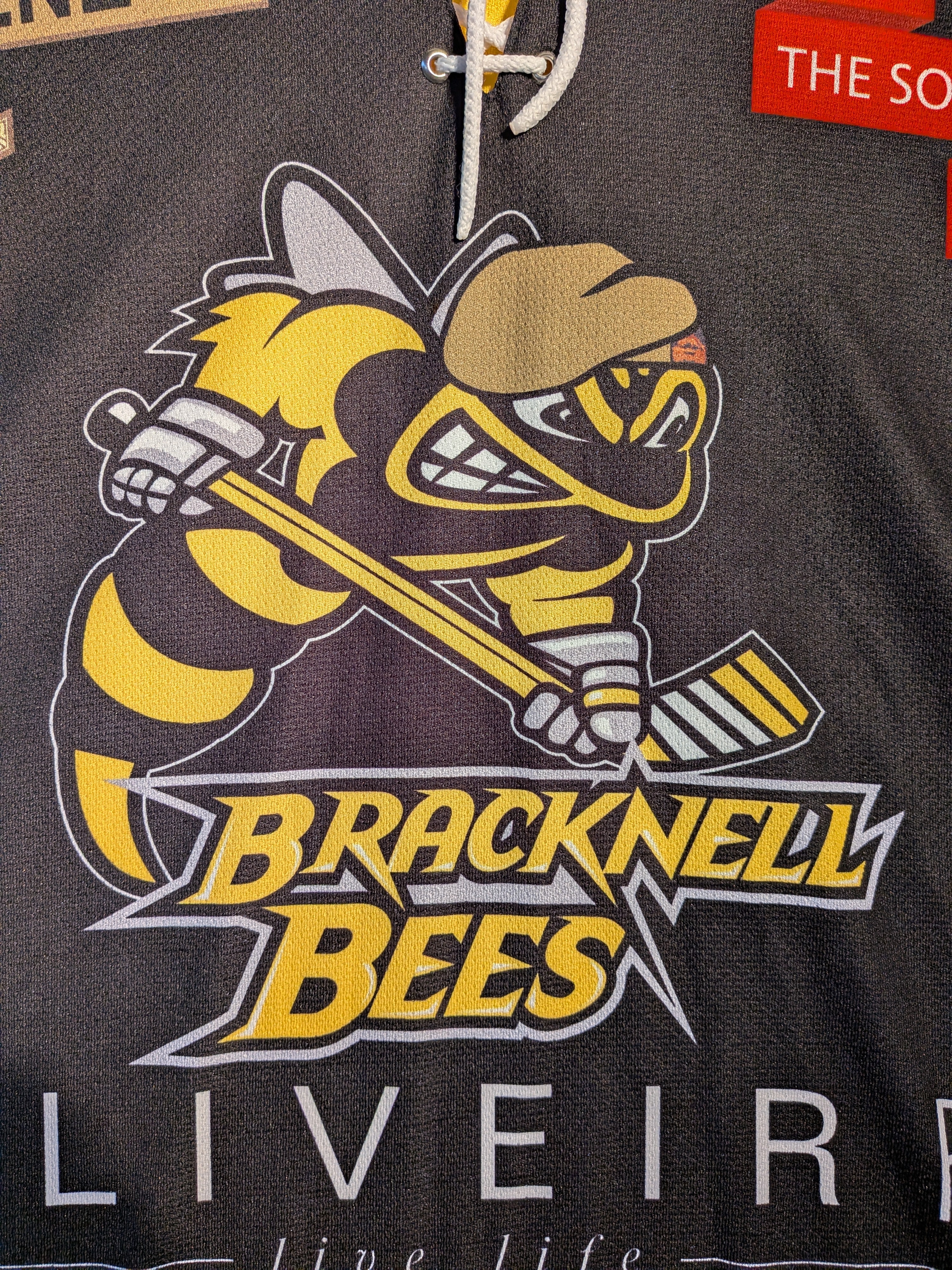 GAME-WORN 2011-12 Bracknell Bees Ice Hockey Jersey #55 Ricky Skene