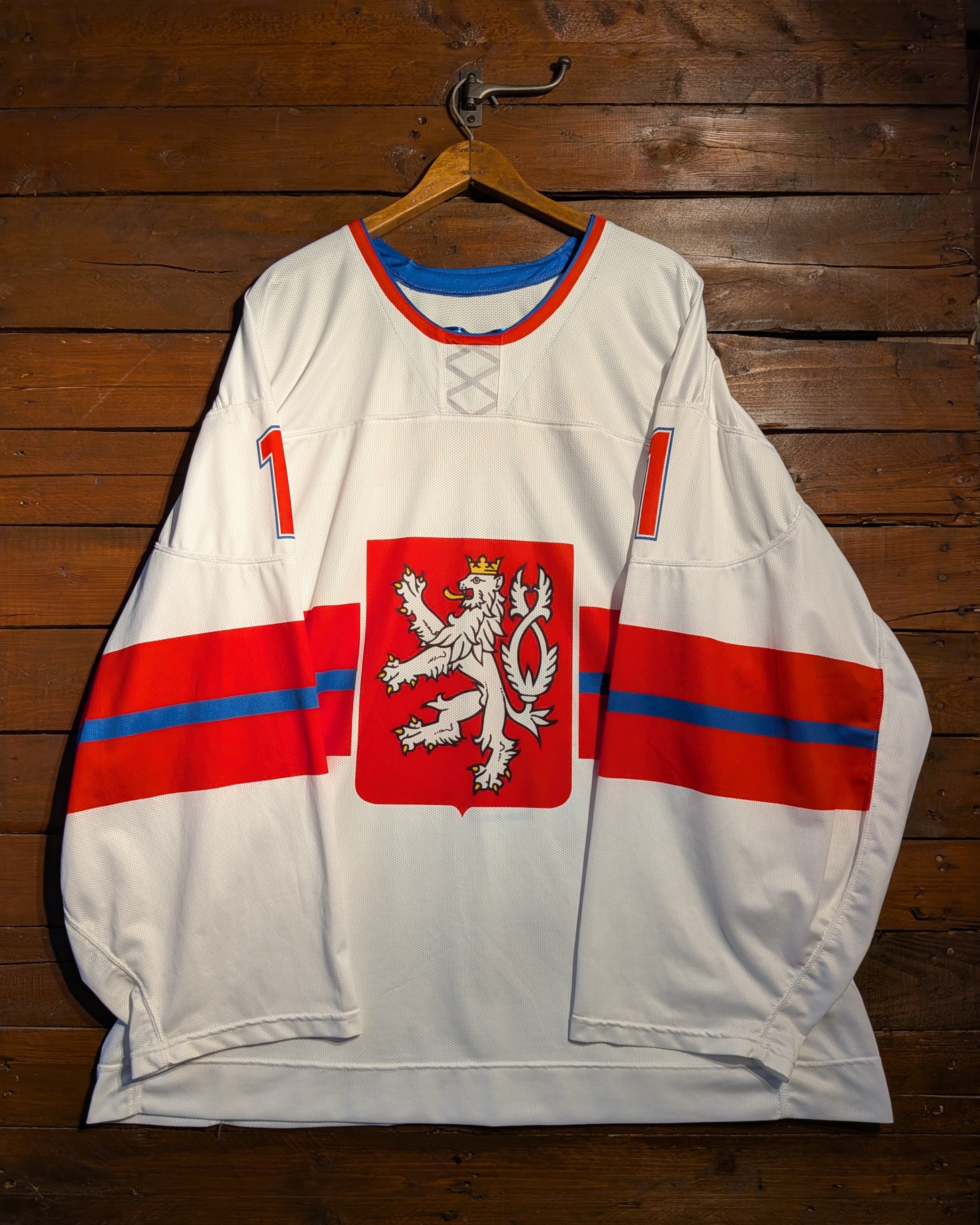 GAME-WORN 2026 Czech Republic Inline Hockey Jersey VAVŘINA #1 White
