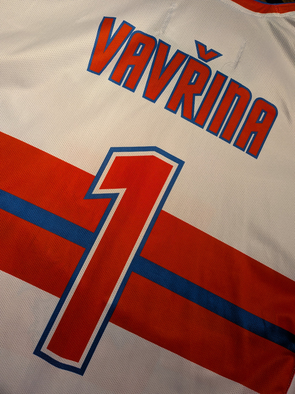 GAME-WORN 2026 Czech Republic Inline Hockey Jersey VAVŘINA #1 White